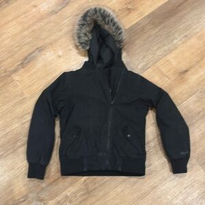 Marmot bomber with detachable hood